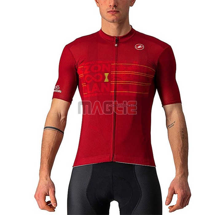 Maglia Giro d'Italia Manica Corta 2021 Rosso